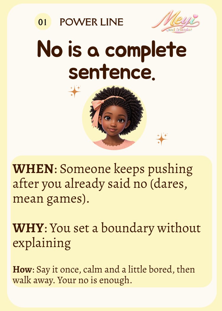 Power Line 1: No is a complete sentence